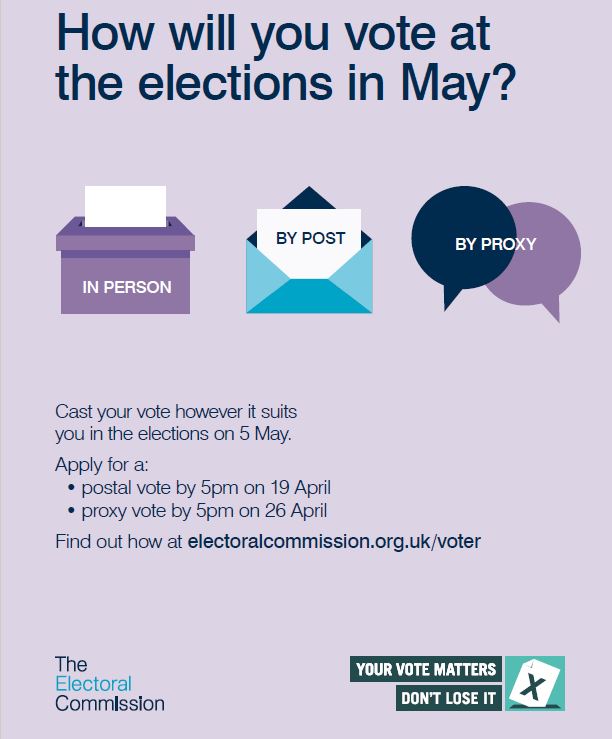 Keep a look out for poll cards and check the details St Albans City